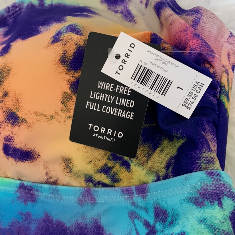 ❌SOLD❌TORRID WIRELESS SCOOP BIKINI TOP - Picture 5 of 8